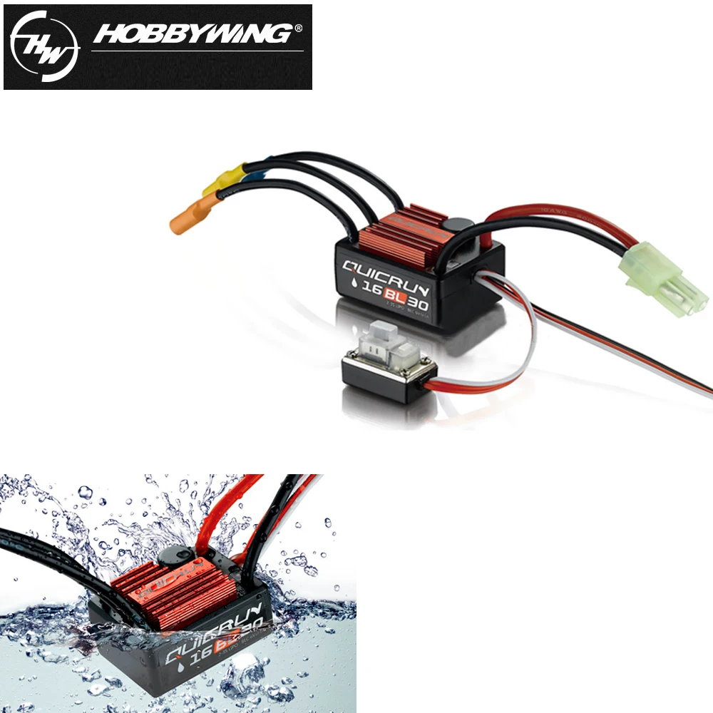 Hobbywing QuicRun WP-16BL30 Бесщеточный Регулятор Скорости 30A ESC+ 2435 4500kv двигатель для 1/16& 1/18 RC автомобилей
