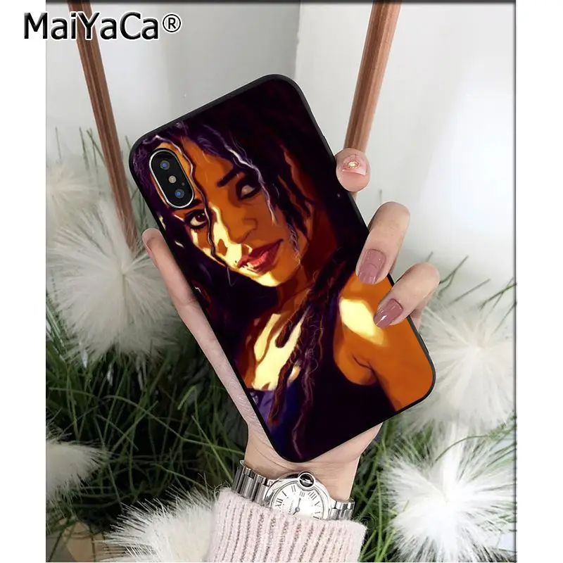 MaiYaCa красивый афро черный Девушки ТПУ Мягкие аксессуары для телефона чехол iPhone 8 7