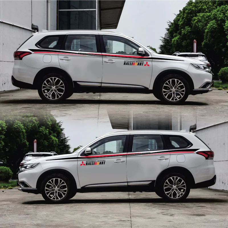 TAIYAO автомобильный Стайлинг спортивный автомобильный стикер для Mitsubishi OUTLANDER EX Pajero Outlander Zinger Eclipse - Название цвета: White car