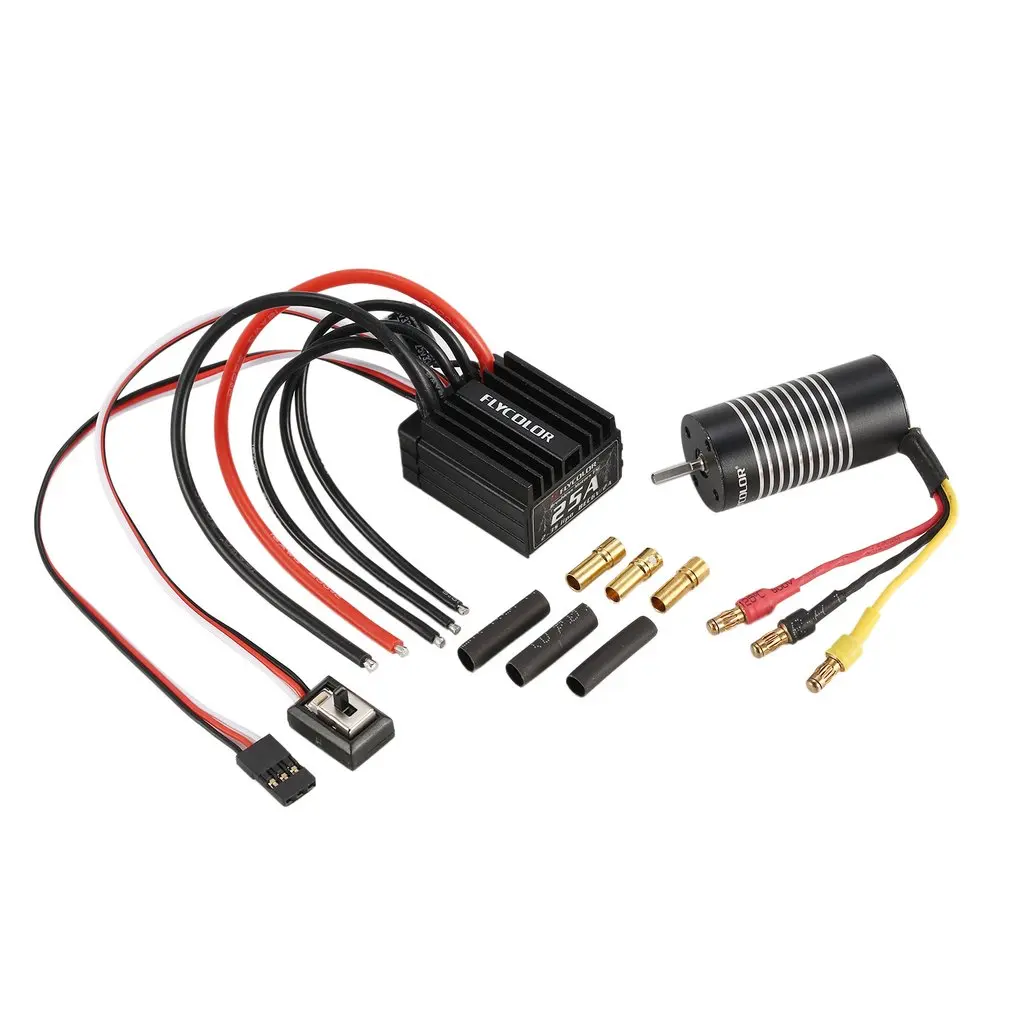 FLYCOLOR 2 S 2040 4500KV 4 полюса бесщеточный бездатчиковый мотор Inrunner с 25A бесщеточная