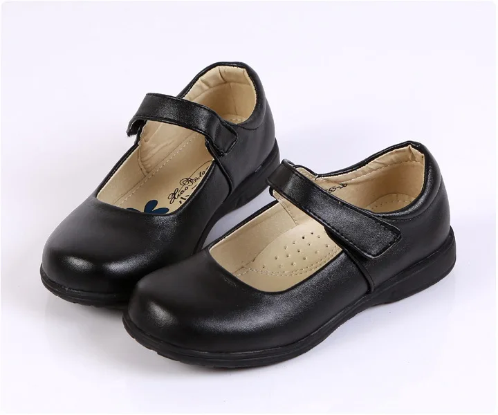 

New Black Girls Children Leather Shoes Student show Shoes Kids Girls party dancing soft shoes shoes