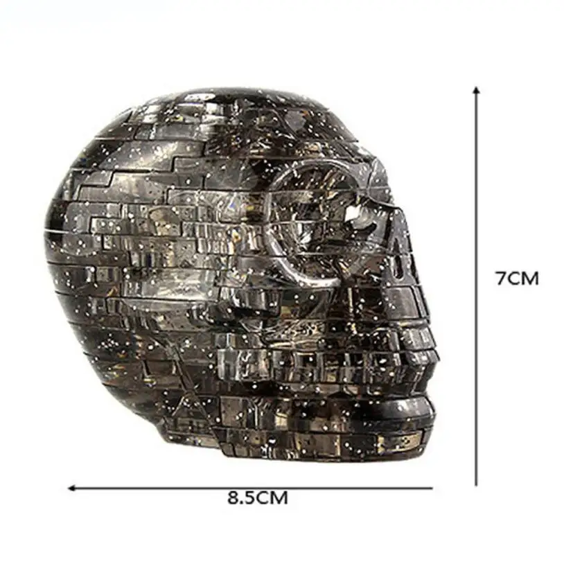 Строительный блок 3D Кристальный череп четкая модель Сделай Сам ребенок гаджет
