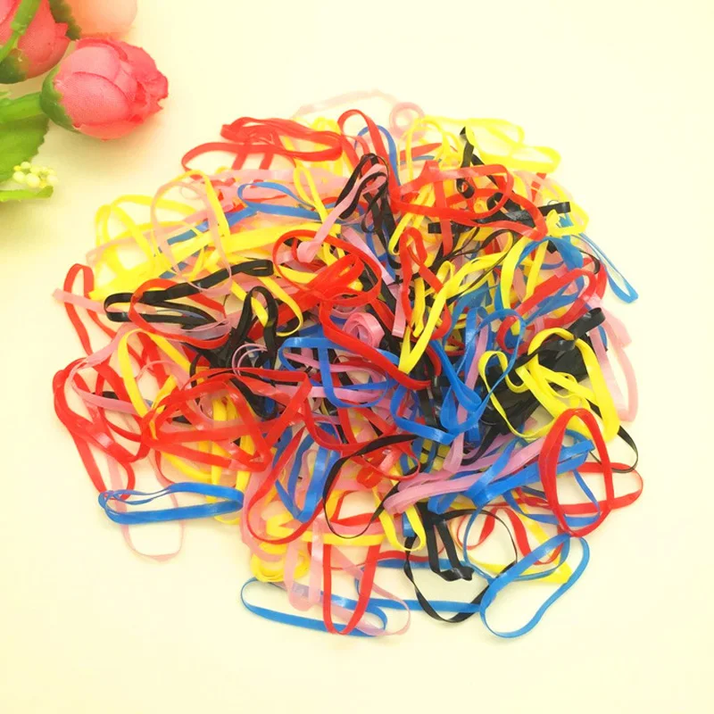 Лот 160 шт./пакет ребенок ТПУ резинки для волос девочек галстук бабочка резинка