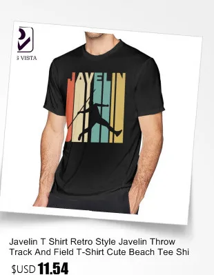 Футболка Javelin в стиле ретро, футболка Javelin Throw Track And Field, милая Пляжная футболка, Хлопковая мужская футболка с коротким рукавом и принтом