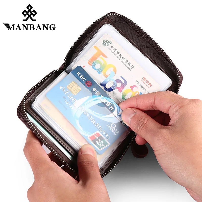 Мужской кошелек ManBang из натуральной кожи с отделением для карт и RFID 2019 | Багаж