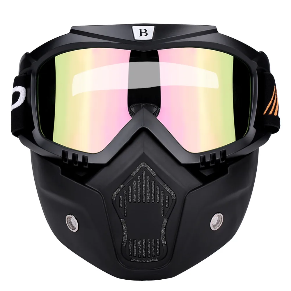 

Motorcycle Motocross Cycling Open Face Helmet Mask Detachable Anti-fog Goggle anti-glare windproof for many kinds of helmets