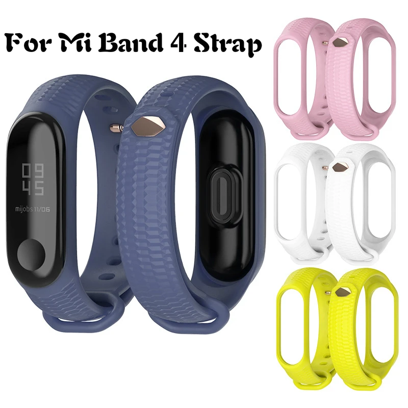 Ремешок для наручных часов Mi Band 4 силиконовый спортивный смарт браслет Xiaomi