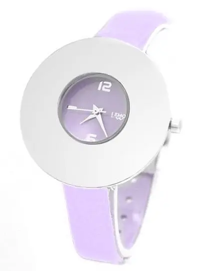 

New Purple Violet Band Round PNP Shiny Silver Watchcase Ladies Women Stylish Modish Popular Fashion Watch FW541G