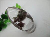 nice natural green ghost crystal quartz teardrop mineral specimen choritecrystals rutilated stones