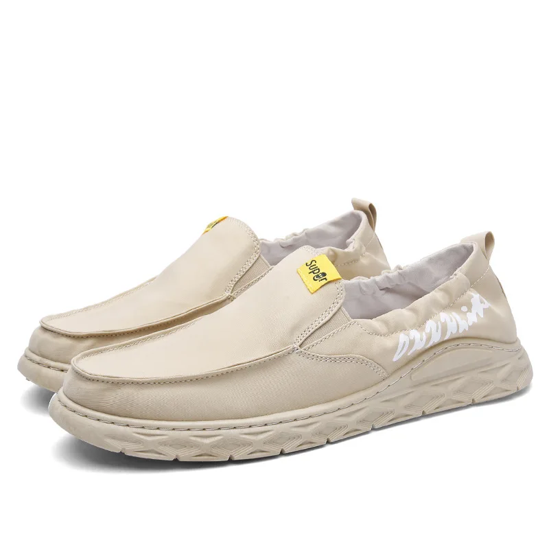 Canvas Loafers Shoes Slip on Men Casual Summer Breathable Comfortable High Quality Soft Men's Flat Zapatos De Hombre | Обувь