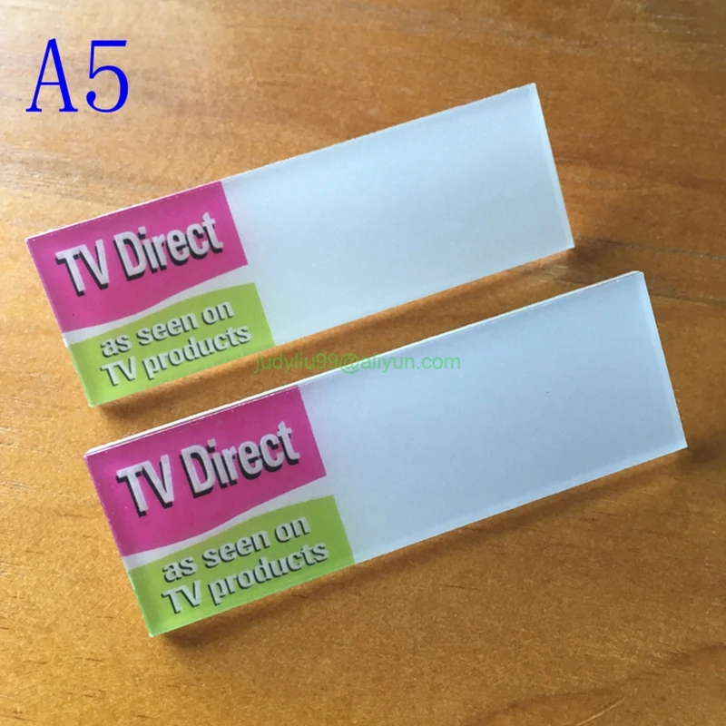 40pcs Custom Personalied Name Badge Acrylic Plastic Logo Print Tag id badge holder with pin | Канцтовары для офиса и дома