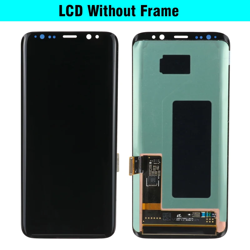 Супер AMOLED для Samsung Galaxy S8 S8 plus G950 G950F G955fd G955F сгоревший теневой ЖК-дисплей с цифрователь для сенсорного экрана