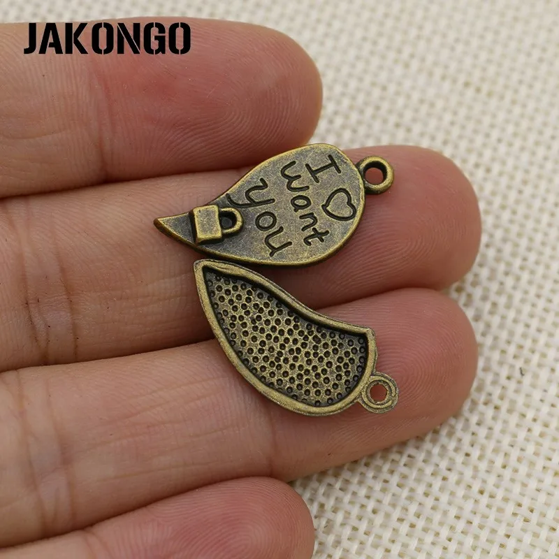 Кулон в виде сердца JAKONGO с тибетским посеребренным покрытием не забывайте Меня