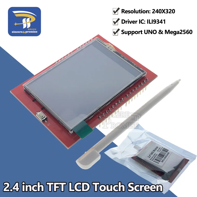 Модуль ЖК экрана 2 4 &quot2 дюйма TFT 240*320 5 В/3 3 В для Arduino UNO R3 Mega2560 плата с поддержкой STM32