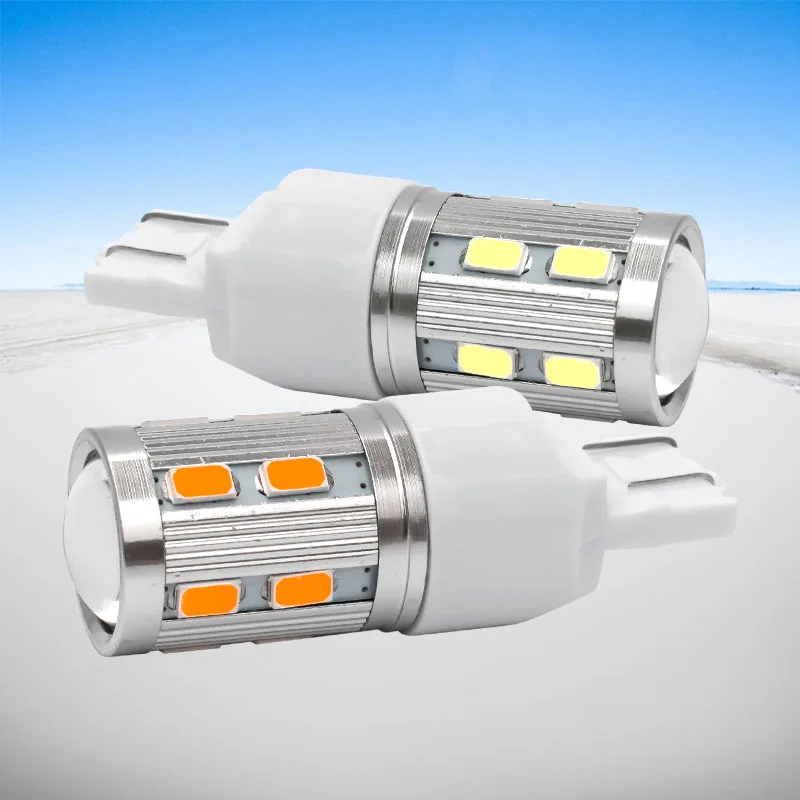 2 шт. T20 7443 W21/5 Вт супер яркий 16 SMD 5630 5730 светодиодный задний фонарь для автомобиля