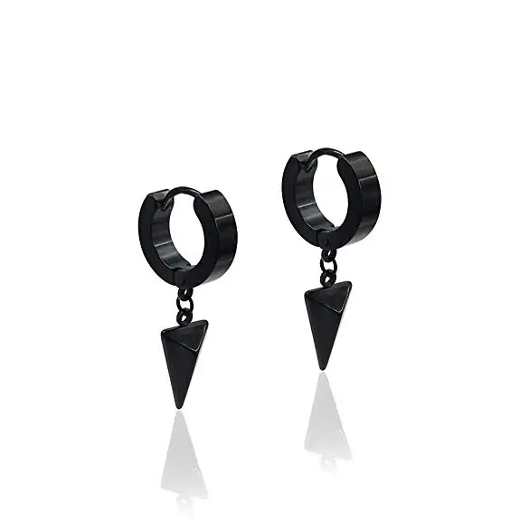 Мужские и женские круглые серьги-подвески в стиле хип-хоп 4 цвета треугольная