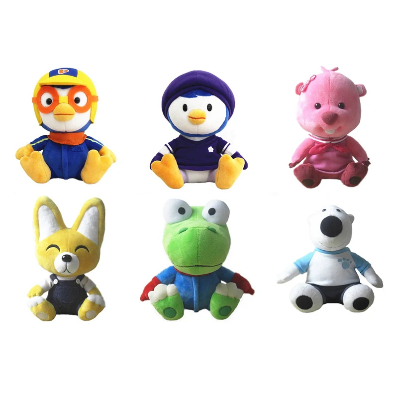20 см Корея Pororo маленький пингвин плюшевые Игрушечные лошадки кукла сидит Пороро Петти Эдди crong сдвинутых poby плюшевые Игрушечные лошадки подарок для детей