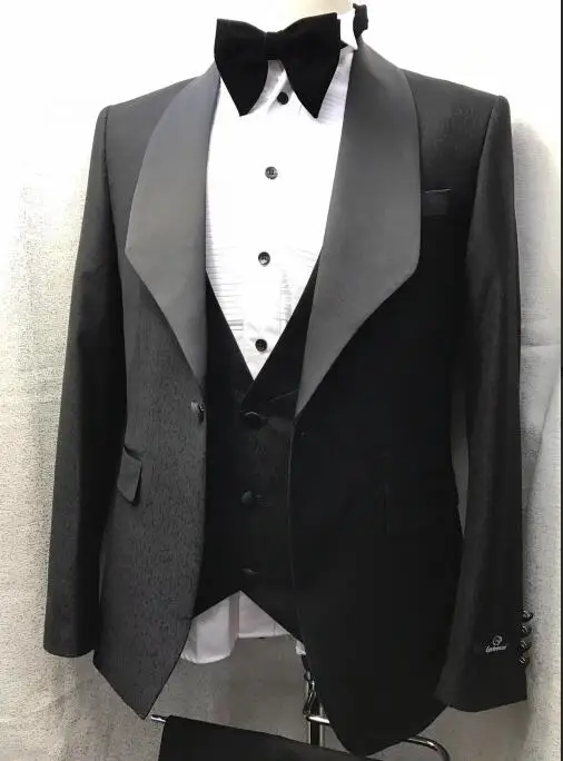 8 Для мужчин свадебные костюмы Slim Fit Комплект из 3 предметов смокинг жениха дружка мастер церемоний Главная сцена куртка брюки жилет певица костюм - Цвет: 8