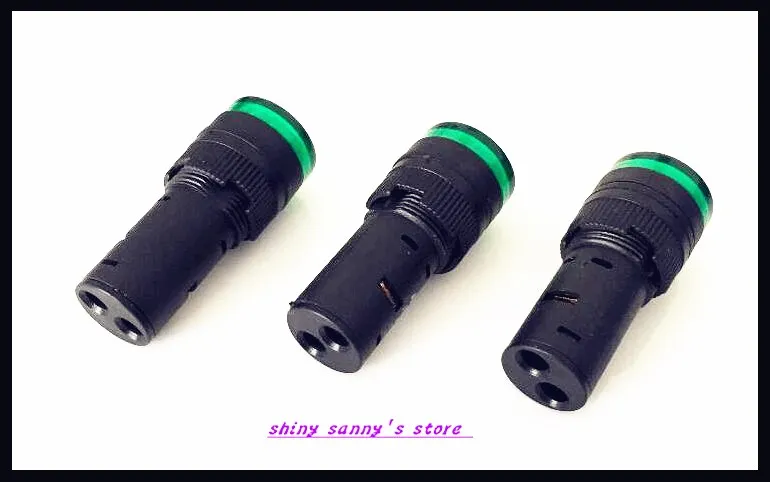 

5 pcs/Lot AD16-16C 16mm Diameter Green AC/DC 12V,24V,110V, AC220V LED Power Indicator Signal Light Lamp Brand New
