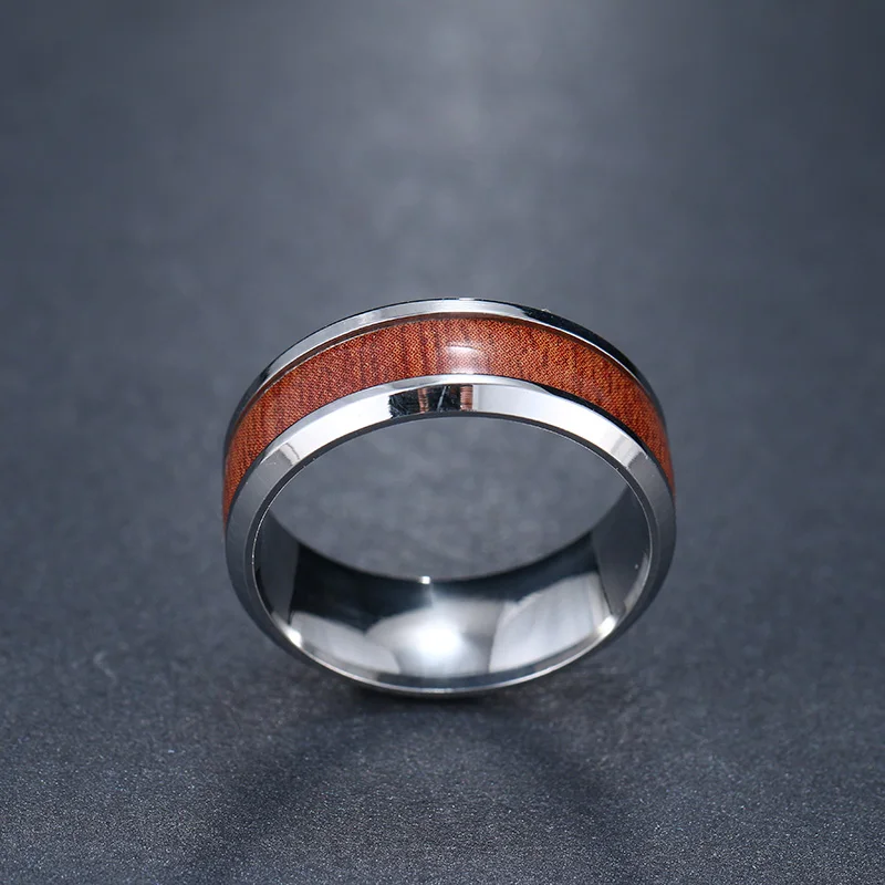 Woiwoi Stainless Steel Rings Nordic Vikings Runes Amulet Yggdrasil steel jewelry wood circle Ring | Украшения и аксессуары