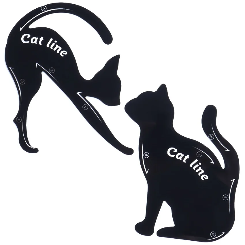 2Pcs Pro Eye Liner Makeup Cat Line Eyeliner Stencil Easy Wear Model Eyebrow Eyes Template Shaper Tool Hot | Красота и здоровье