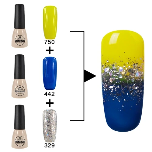 ZH-C054 Elite99 3 шт. Гель-лак Vernis 7 мл Гель-лак для ногтей кисть основа верхнее покрытие Vernis полуперманентный УФ-гель-эмаль DIY маникюрный салон - Цвет: ZH-C054