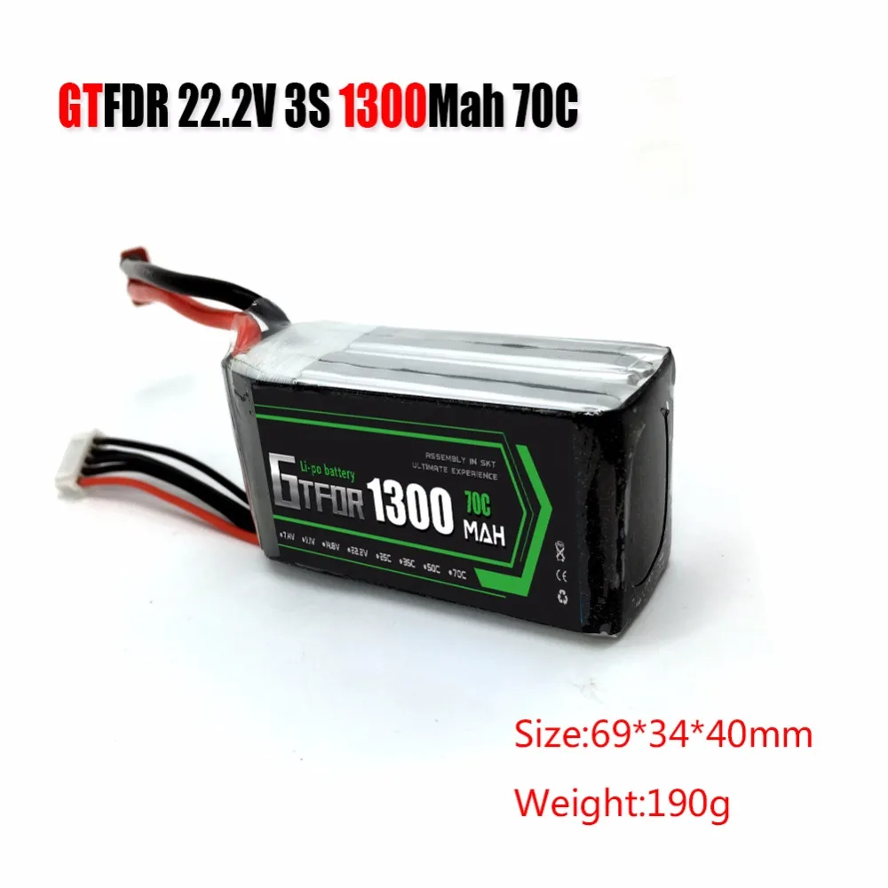 GTFDR 6S RC Lipo батарея 22 2 V 1300mah 70C Burst140C Bateria для Align Trex 450 450L вертолеты модели
