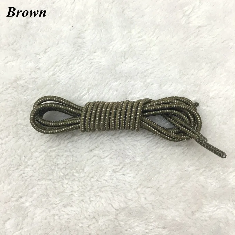 Brown 100 см растягивающийся замок кружева 22 цвета пара фиксирующий башмак шнурки эластичные шнурки для кроссовок шнурки для бега/триатлона T1 - Цвет: Brown