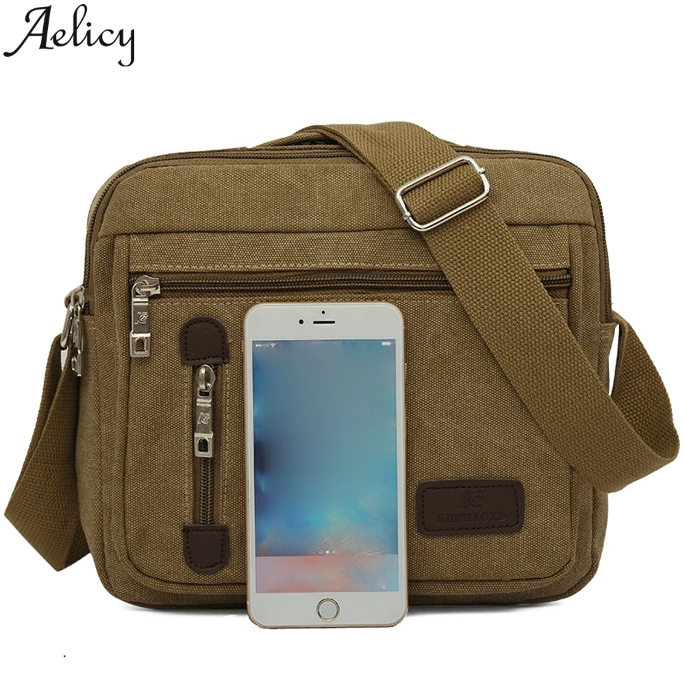 Aelicy, Хит, модная женская мужская сумка, винтажная, деловая, холщовая, через плечо, сумки через плечо, женские сумки-мессенджеры, сумка на молнии