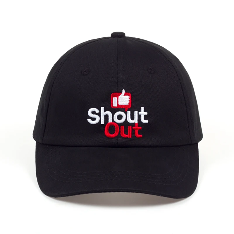 

Shout Out Dad Hat 100% Cotton Embroidery Unisex Baseball Cap Thumbs up Trucker Hat Women Men Summer Snapback Adjustable