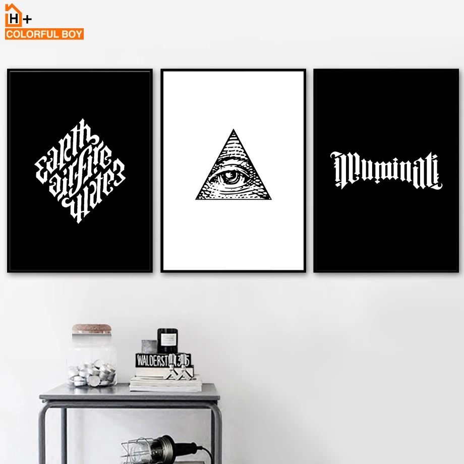

Wall Art Canvas Painting Mysterious Mark On Dollar Black White Posters And Prints Kids Wall Picture Bedroom Home Wall Decoration