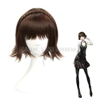 Парик для видеоигр Persona 5 Makoto Niijima Brown, с короткими волосами