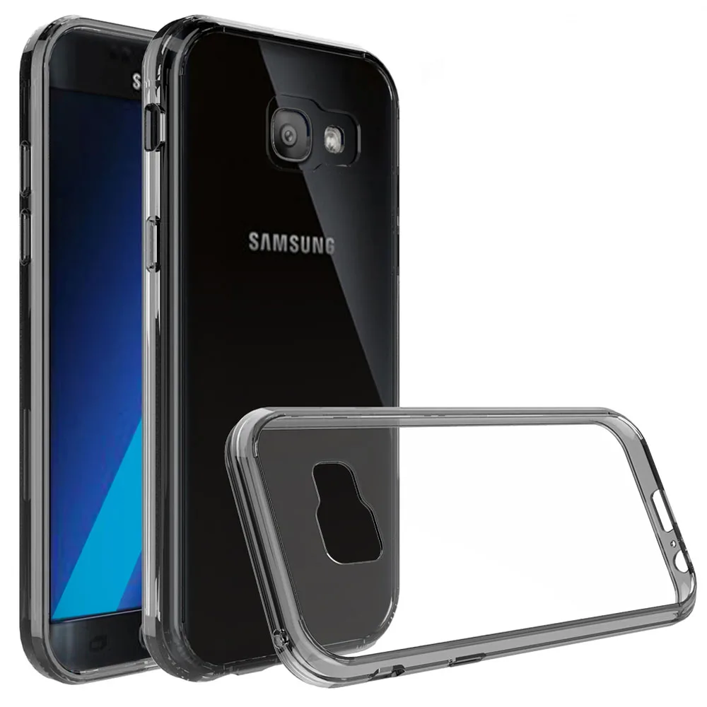 Для Galaxy A5 (2017) рамка TPU Жесткий Акриловый Чехол ударопрочный Прозрачный чехол для