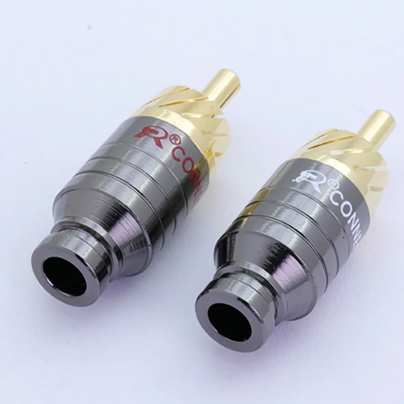 10 шт. Штекерный разъем RCA позолоченный усилитель 24K штекер для динамика аудио