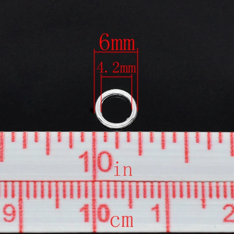 6mm 500pcs 100 шт Серебряные закрытые прыгающие кольца 12 мм круглые закрытые кольца для изготовления ювелирных изделий ожерелье браслет DIY Аксессуары для рукоделия - Цвет: 6mm 500pcs