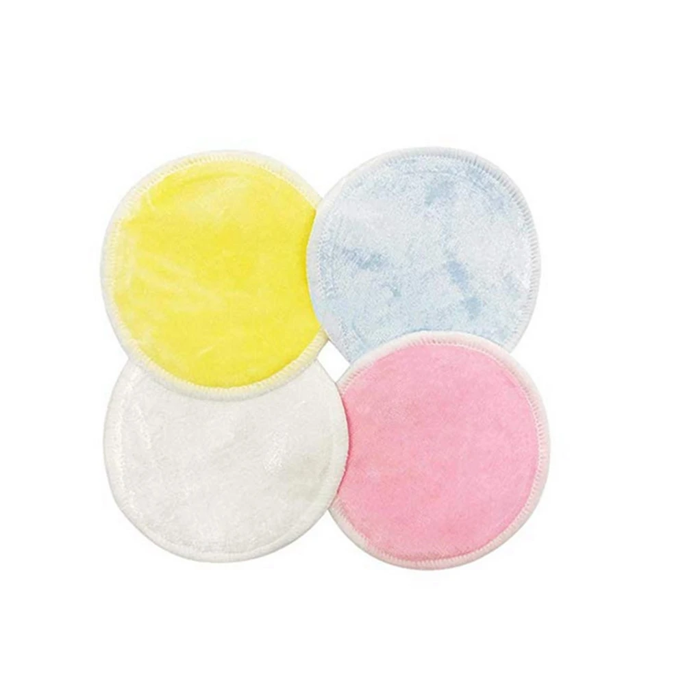 Бамбуковая подушка для удаления макияжа 4 шт. многоразовые мягкие подушечки