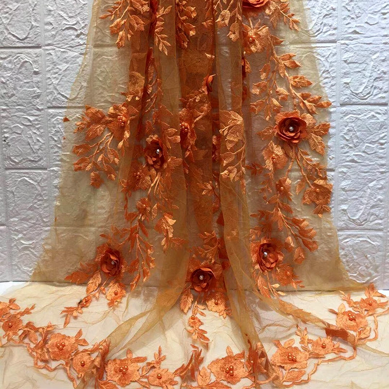 African Lace Fabric 2019 High Quality 3D French Net Fabrics Nigerian For Wedding 0304 | Дом и сад