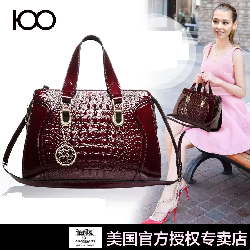 Мода крокодил сумка среднего возраста женская большая кожаная леди|female bag|bag