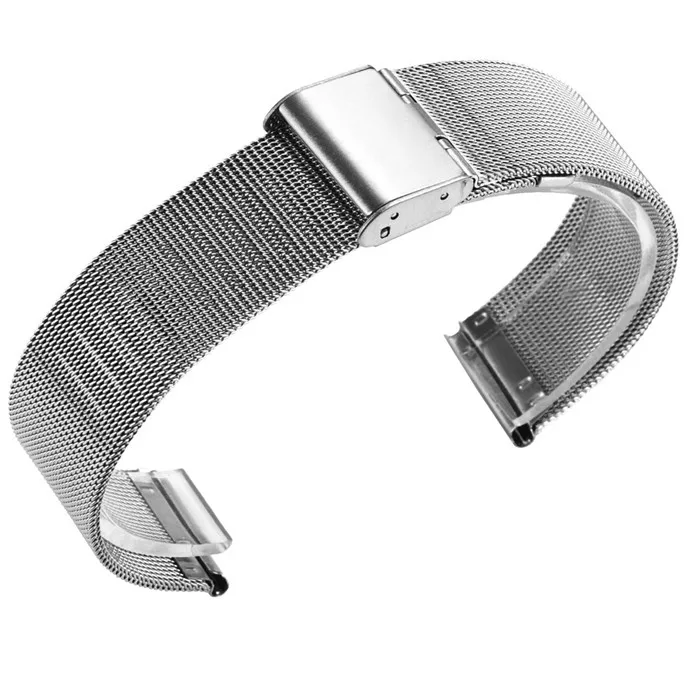 Серебристый Часы ремешок для Xiaomi Huami Amazfit Bip Молодежные часы Миланского браслет из нержавеющей стали Jn.19 - Цвет: Серебристый