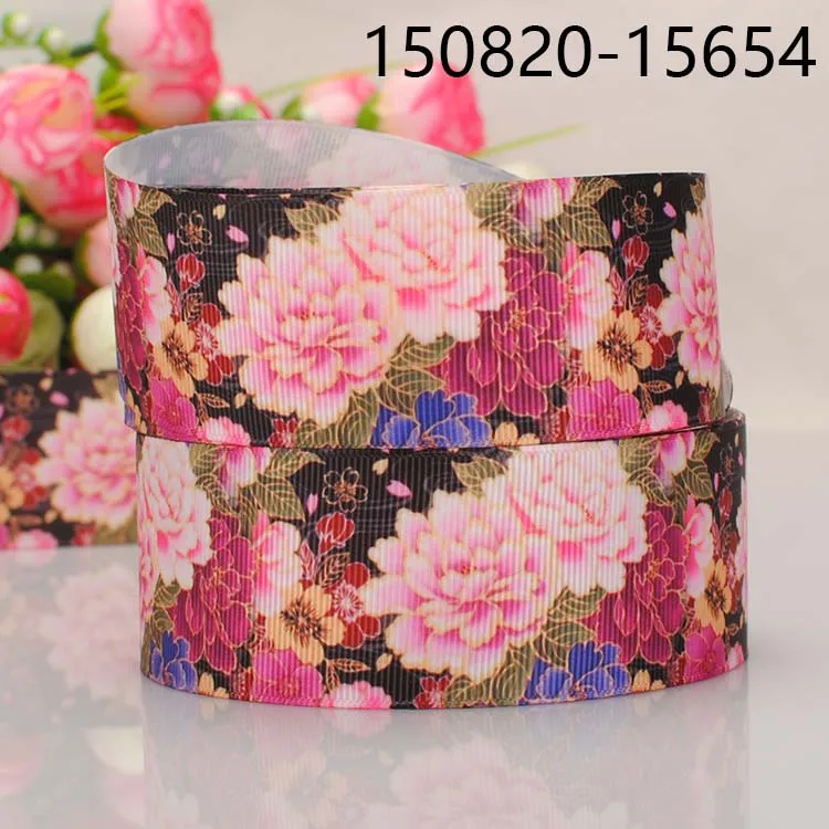

5 yard 1-1/2" (38mm) Kimono flower ribbon cartoon grosgrain ribbon tape DIY handmade hairbow ribbon free shipping