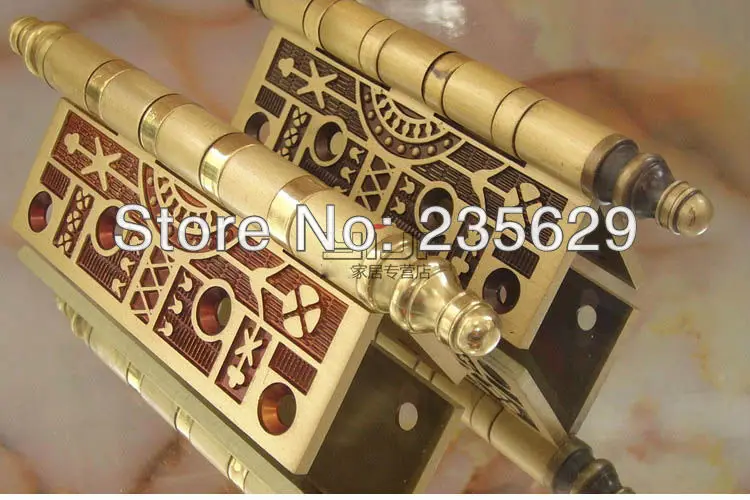 Бесплатная доставка латунные петли для деревянной двери/металлической двери 4