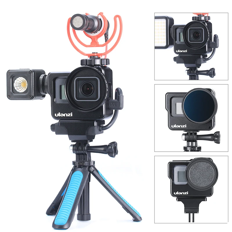 ULANZI V3 металлическая клетка Vlog многофункциональная для Gopro 7 6 5 с универсальным 52