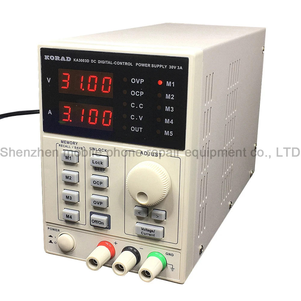 30V 3A KA3003D 220V прецизионный Регулируемый источник питания постоянного тока Цифровой Регулируемый для лабораторного R& D производственного модуля ремонта телефона
