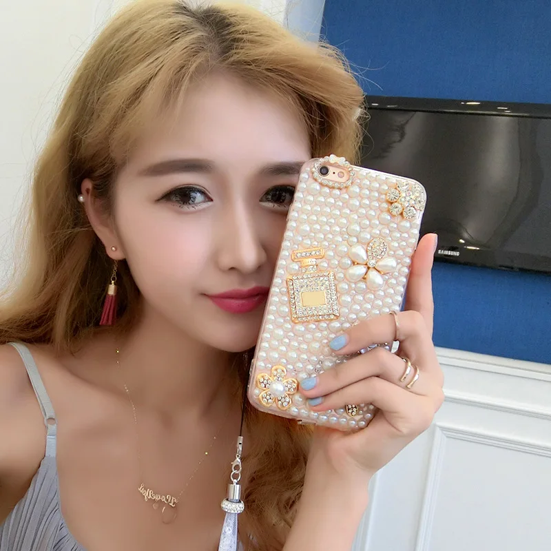YESPURE Diamond Pearl Fancy Phone Cases for Girls 3D Perfume Case Iphone 6 6s Luxury Women Mobile Shell Accessories | Мобильные
