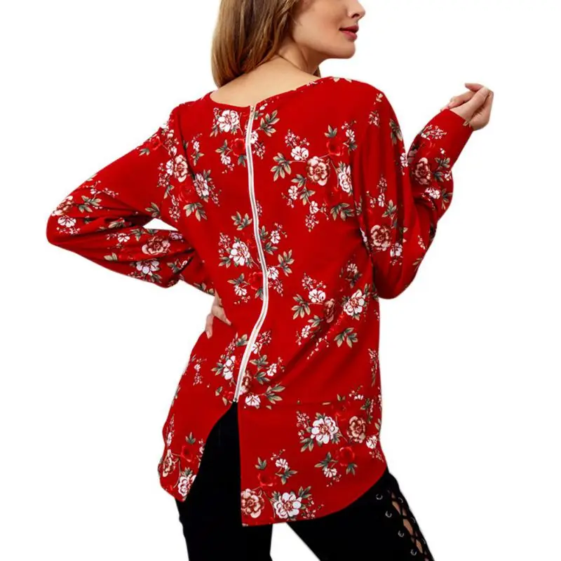 

Women Floral Print Shirts Tops Elegant Chiffon Blouse Blusas 2019 Floral Women Blouses