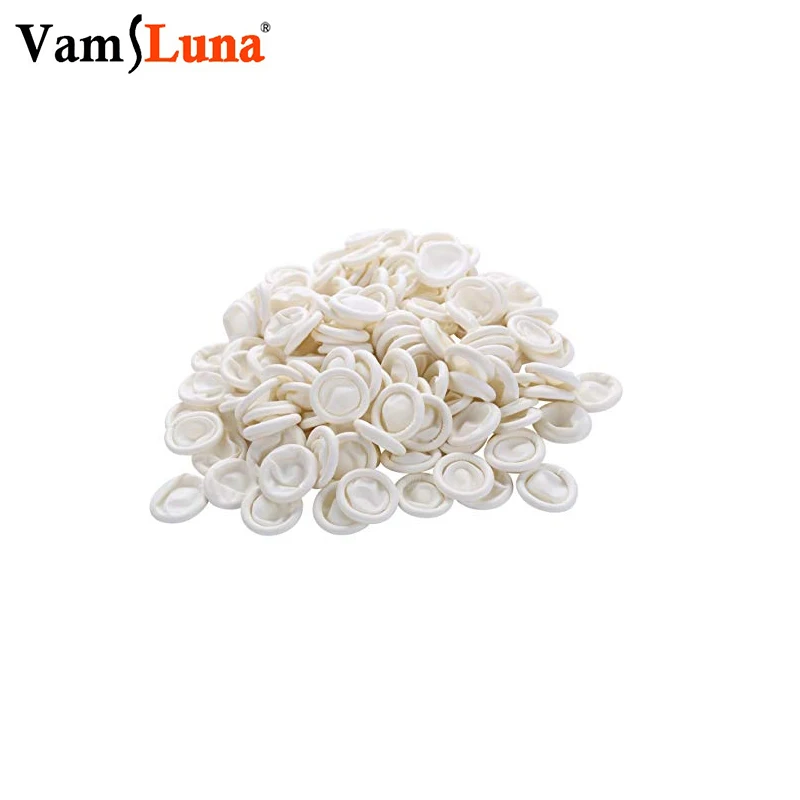 Одноразовые полупрозрачные латексные напальчники 500 шт. защитные художественные