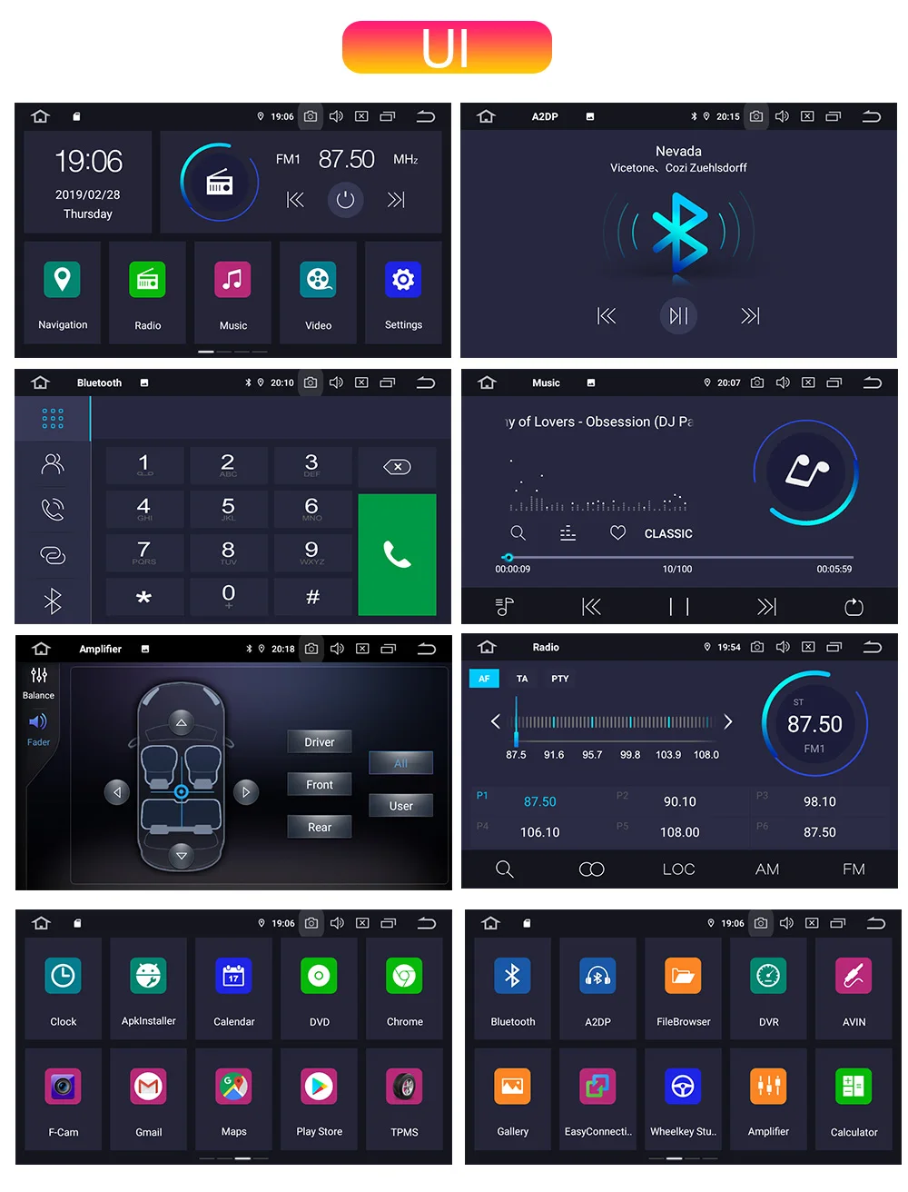 10,1 ''2 Din Универсальный Android 9,0 PX5 автомобильный dvd-плеер для 2din универсальный радио gps Навигация BT головное устройство 4G+ 64G ips DSP
