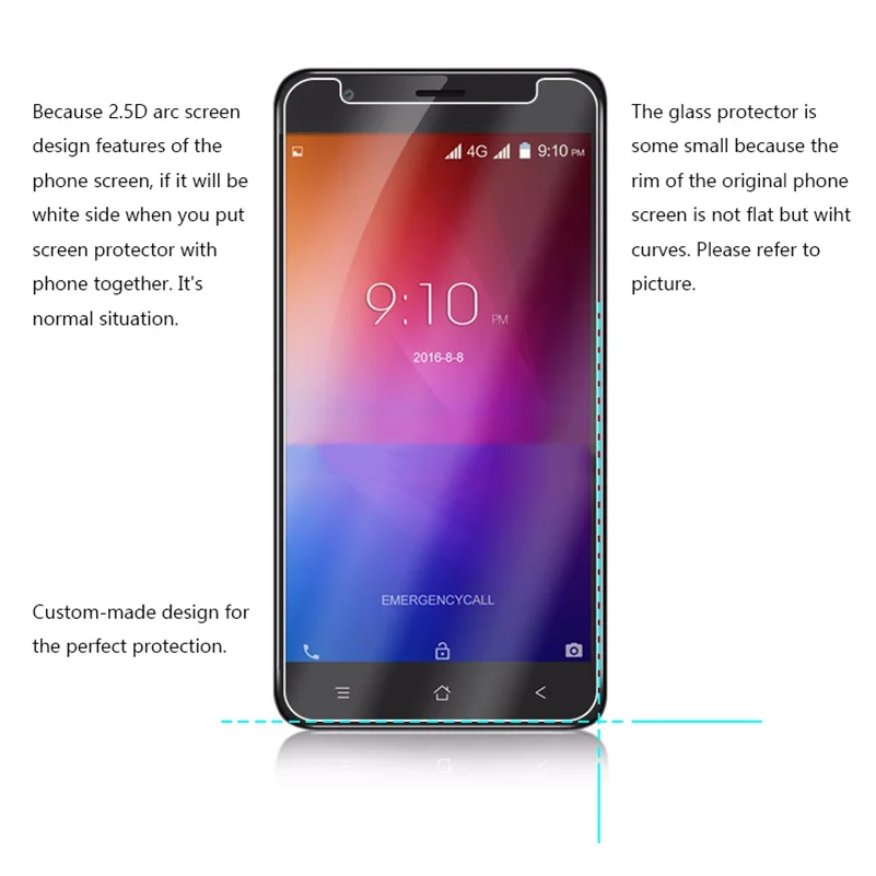 9H 2.5D 0 26 мм Закаленное стекло протектор для Blackview E7 E7s LED экран закаленное защитное