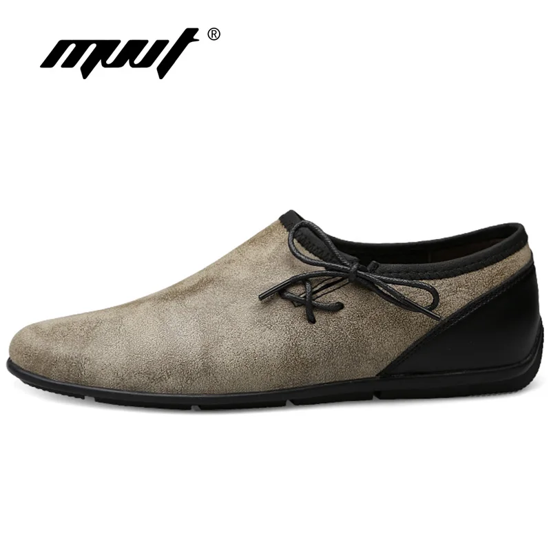 Мужские замшевые мокасины MVVT размера плюс супер мягкая повседневная обувь из