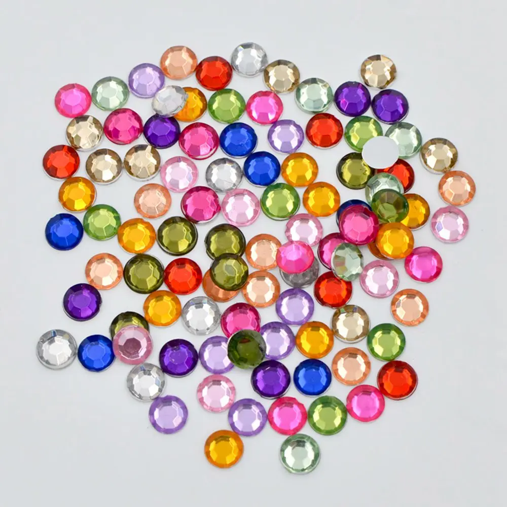 

2000PCS Mix Acrylic 5mm round Flatback rhinestone crafts diy jewelry making accessories supplies PF480